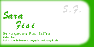 sara fisi business card